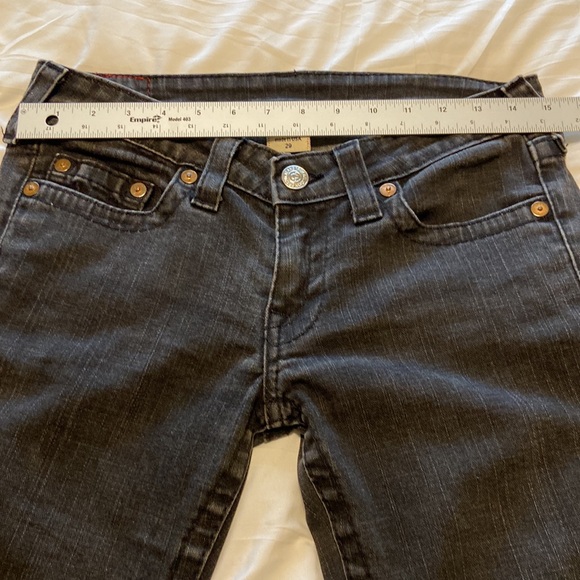 TRUE RELIGION Women’s Low Rise Skinny Black Jeans Size 29/8 Very Nice Condition - Picture 9 of 15